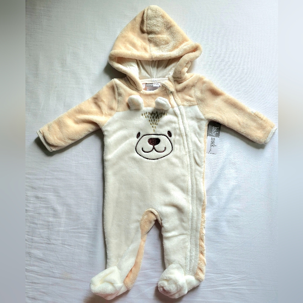Baby Mack unisex little bear footie, 0-3mos.